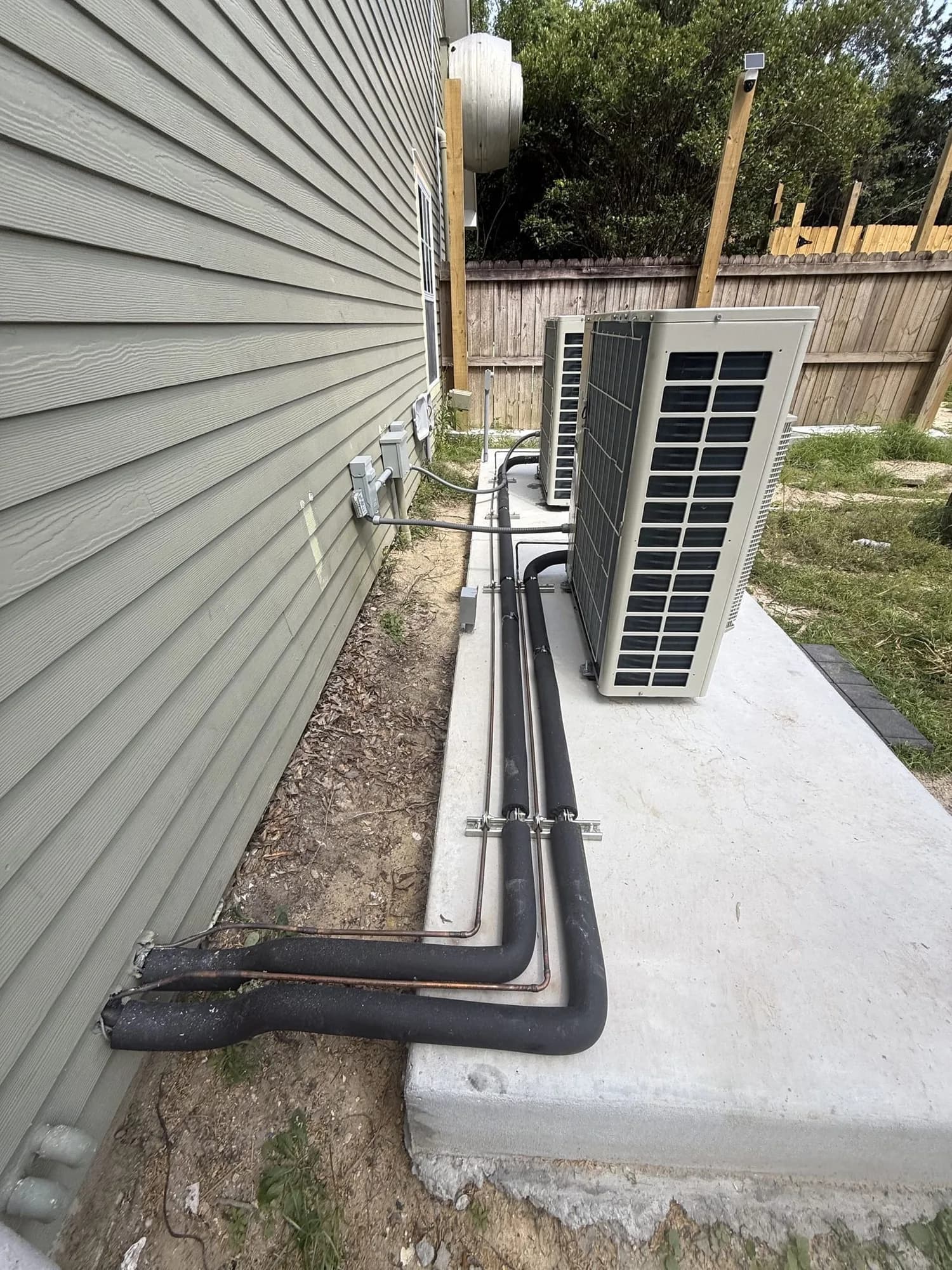 Condenser install with new line set