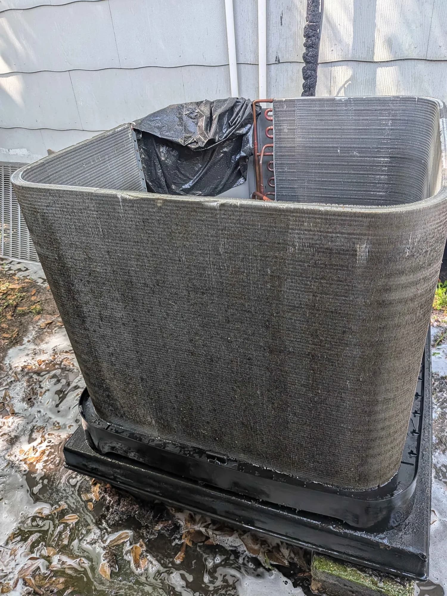 Condenser coil after cleaning